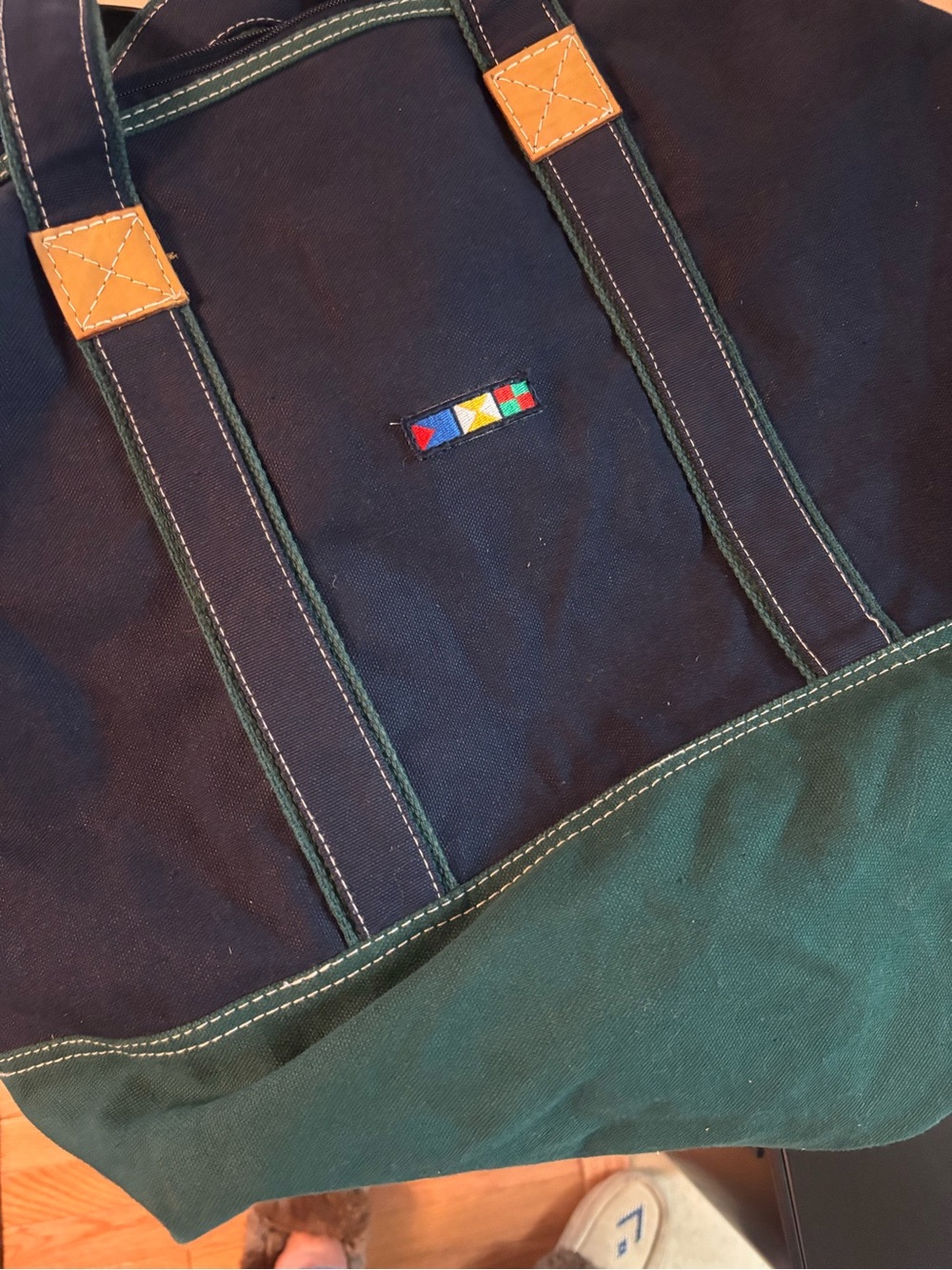 LL Bean Deluxe Boat & Tote | RARE 1980s, 1990’s Nautical Flags | EUC